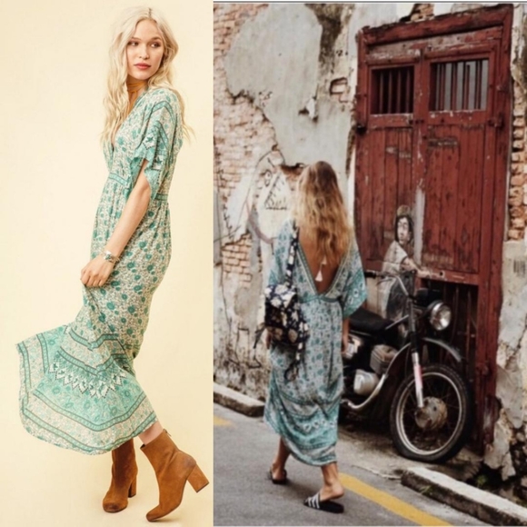 Rare spell designs kombi folk gown sage XS dress - Picture 5 of 11